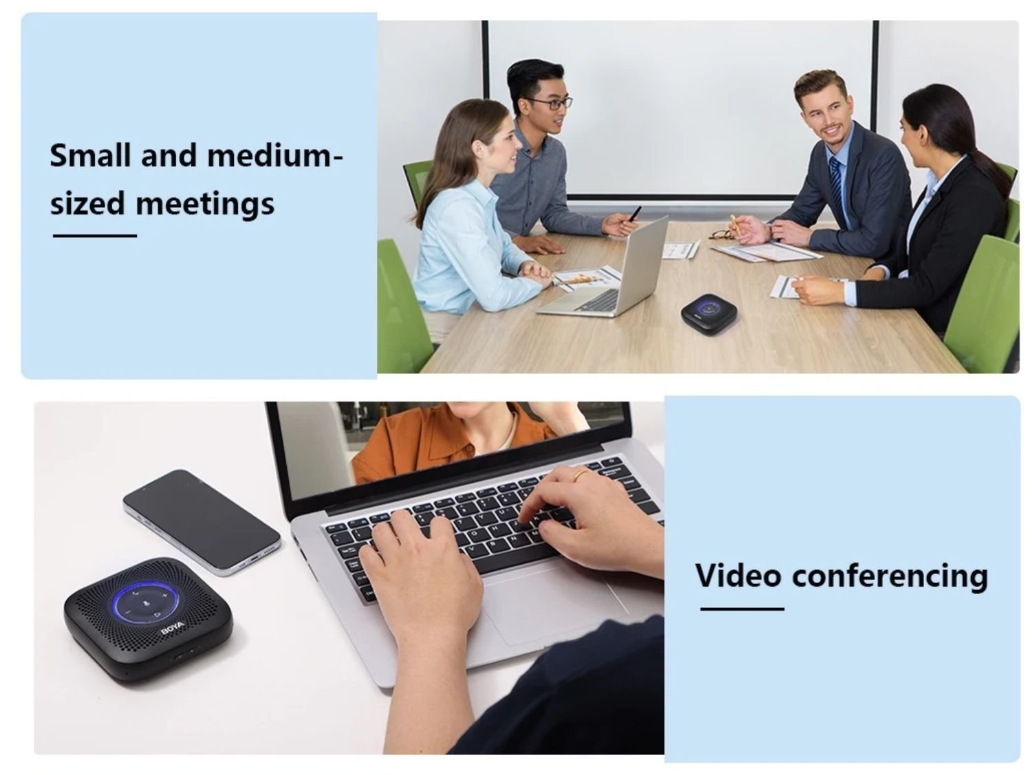 Boya Blobby Pro conference speakerphone top microphone design