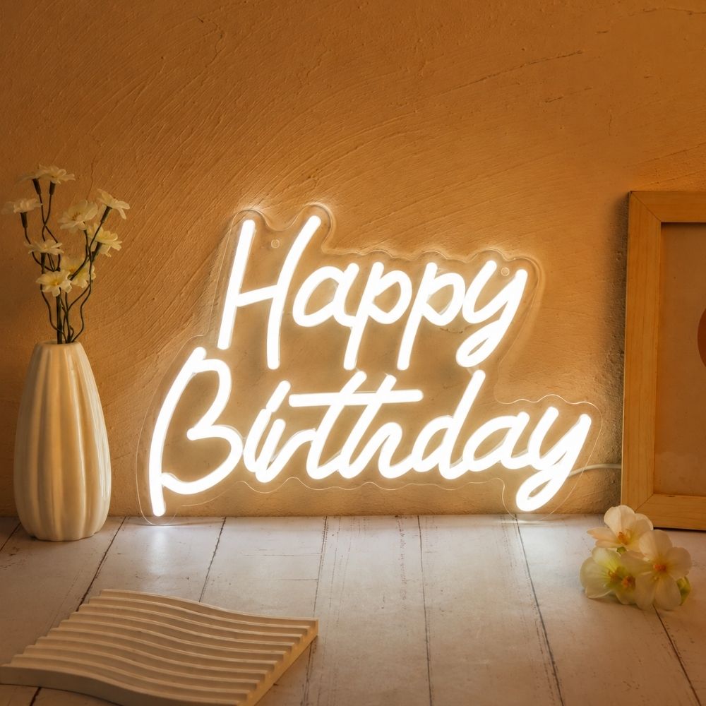 Happy Birthday Neon Sign Light for Party Decoration