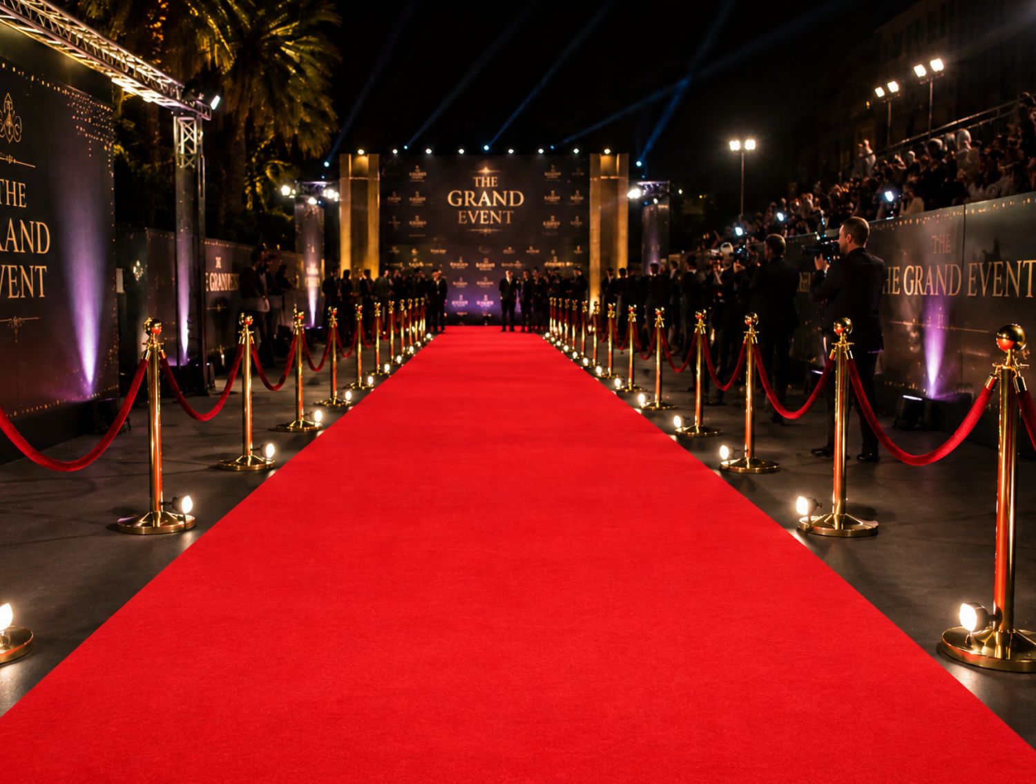 Queue Poles for Red Carpet Entrance Setup