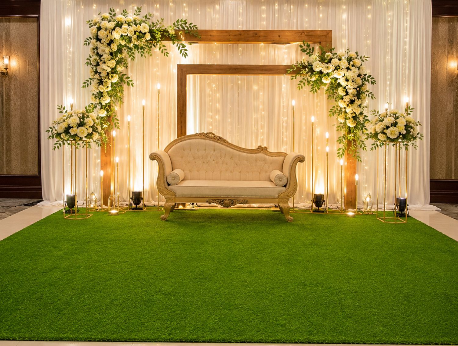 Grass Carpet Hire for Wedding Decoration